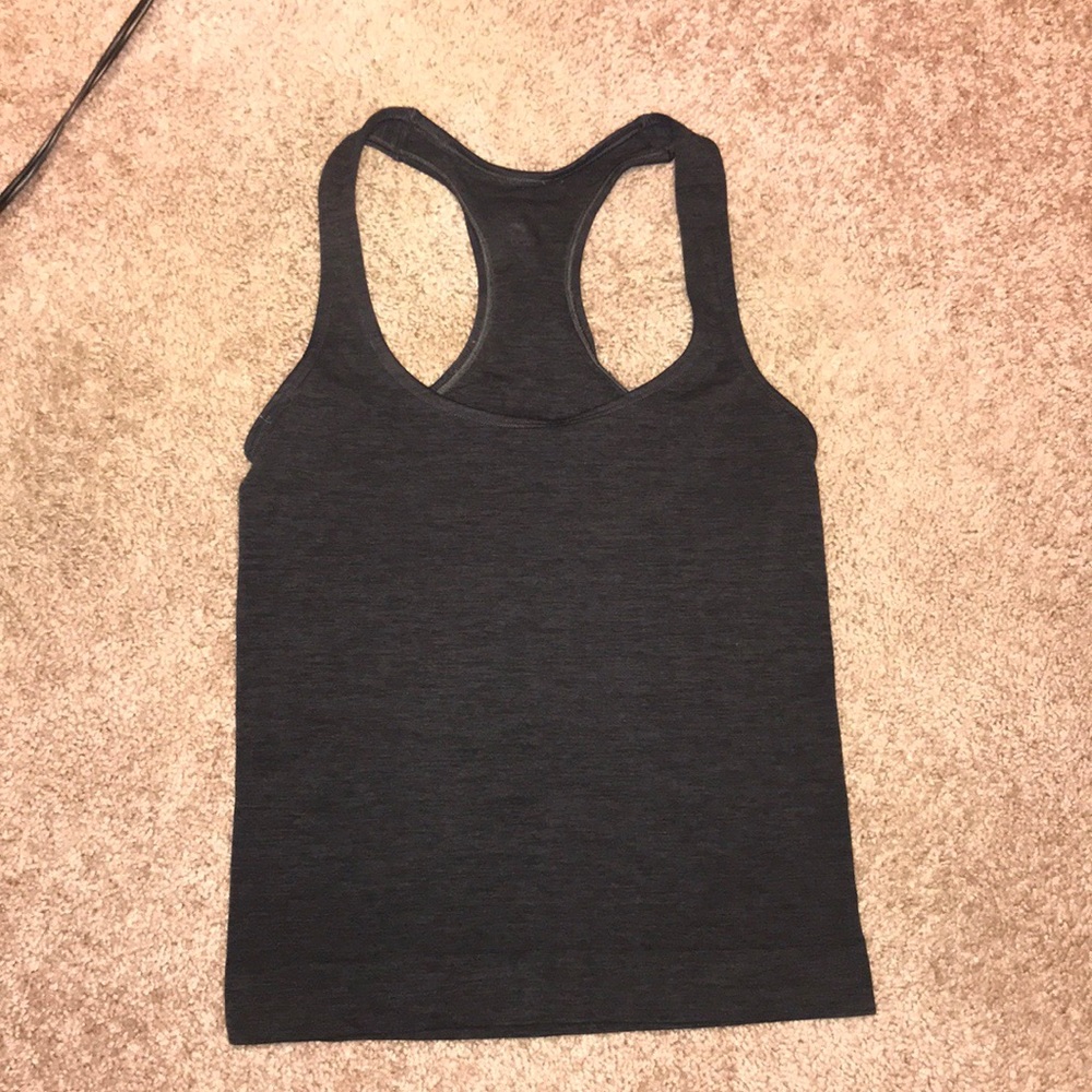 Grey Racer Back Work Out Tank